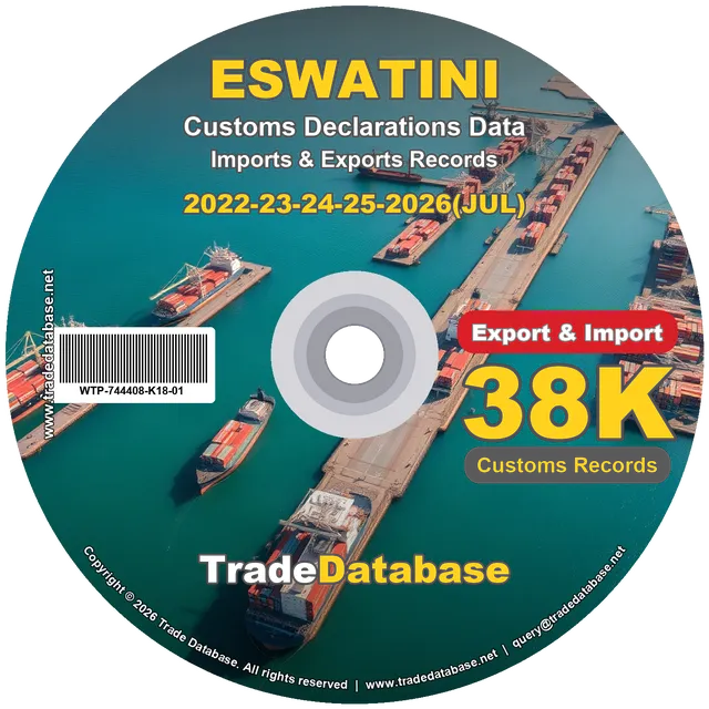 Eswatini Customs Data 2022-2026 (Export & Import) CD