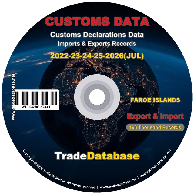 Faroe Islands Customs Data 2022-2026 (Export & Import) CD