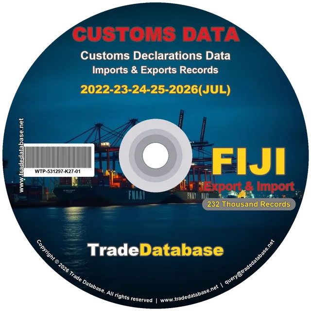 Fiji Customs Data 2022-2026 (Export & Import) CD