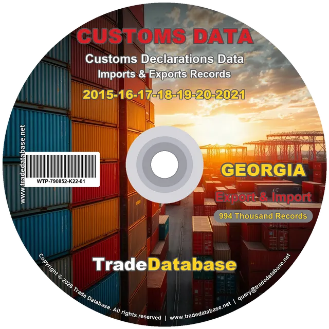 Georgia Customs Data 2015-2021 (Export & Import) CD