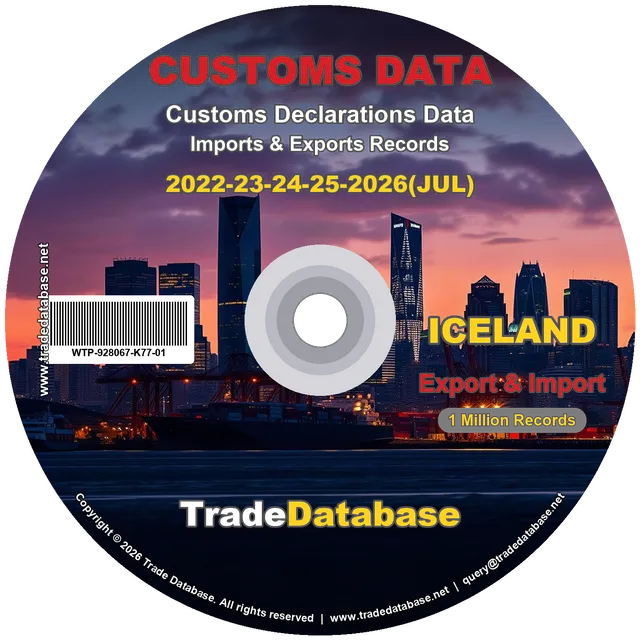 Iceland Customs Data 2022-2026 (Export & Import) CD