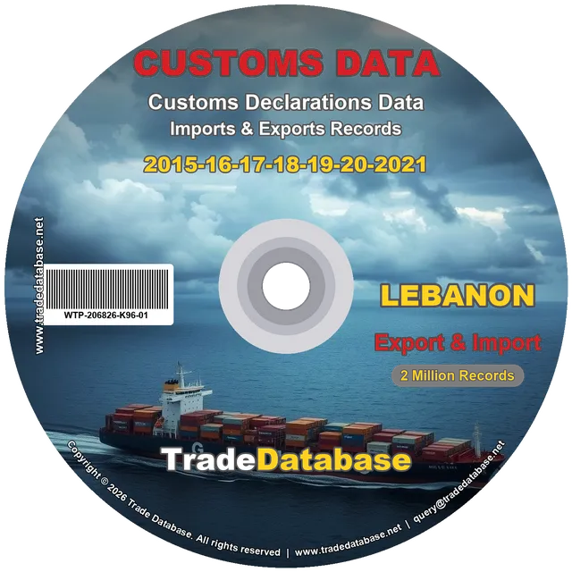 Lebanon Customs Data 2015-2021 (Export & Import) CD