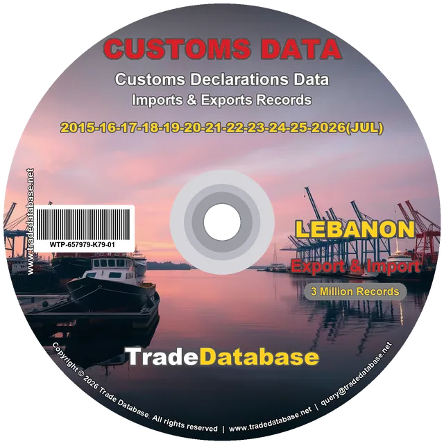 Lebanon Customs Data 2015-2026 (Export & Import) CD