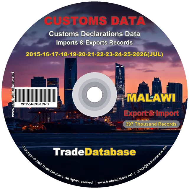 Malawi Customs Data 2015-2026 (Export & Import) CD