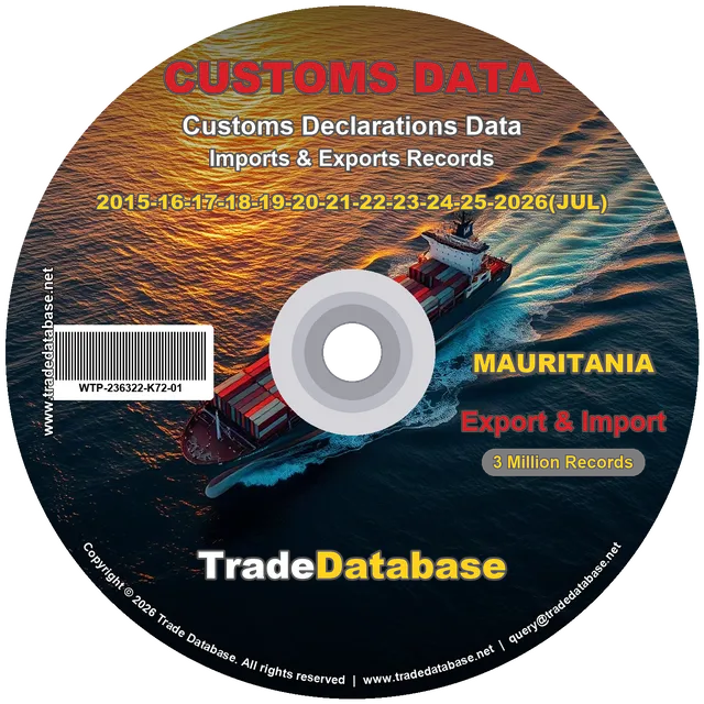 Mauritania Customs Data 2015-2026 (Export & Import) CD