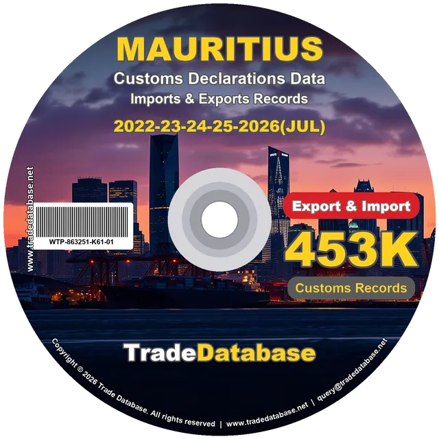 Mauritius Customs Data 2022-2026 (Export & Import) CD