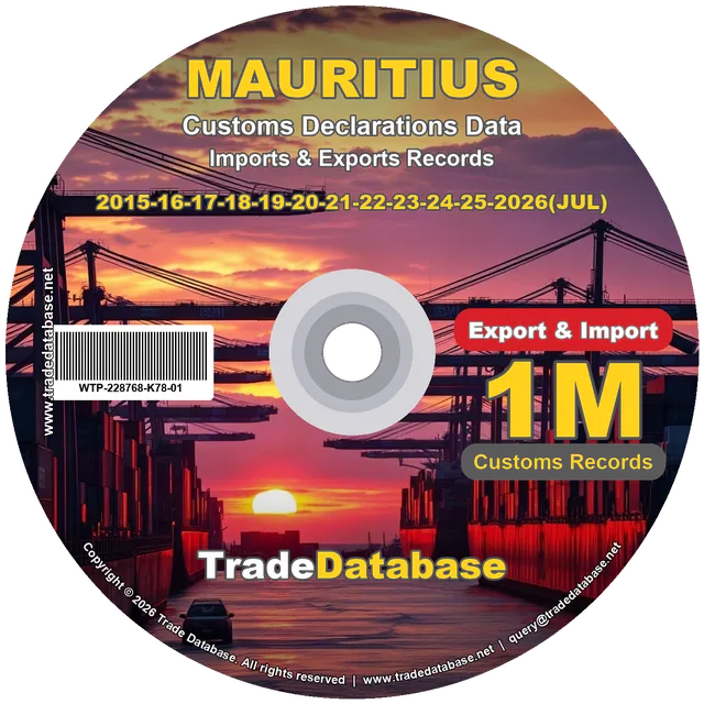 Mauritius Customs Data 2015-2026 (Export & Import) CD