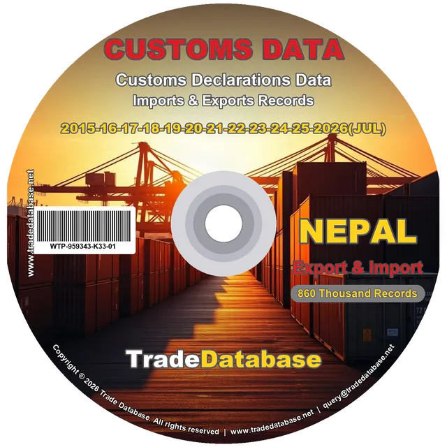 Nepal Customs Data 2015-2026 (Export & Import) CD