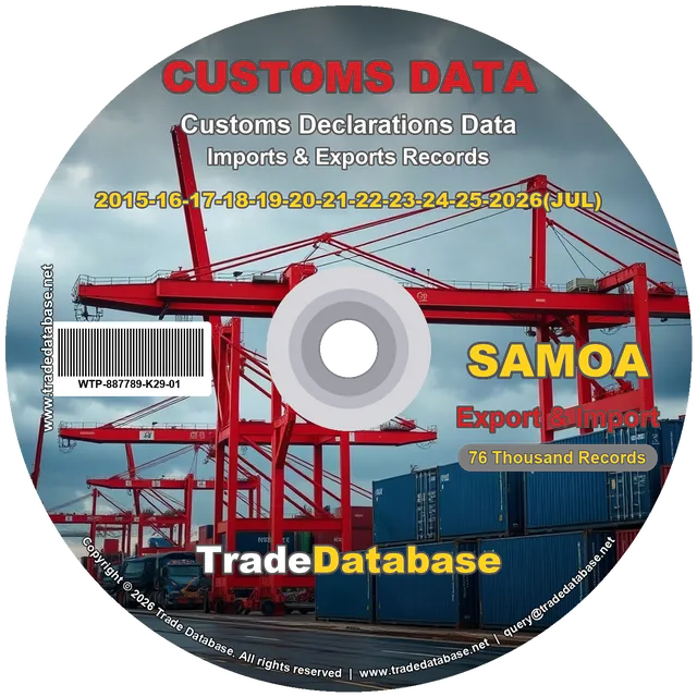 Samoa Customs Data 2015-2026 (Export & Import) CD