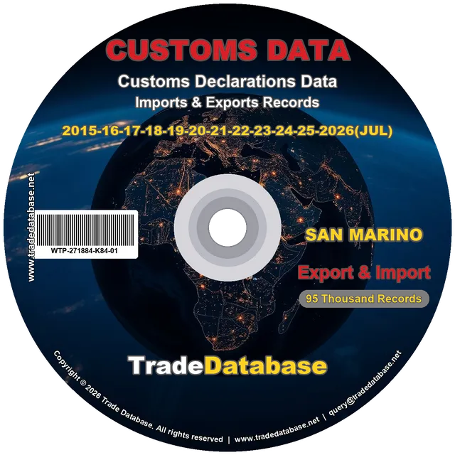 San Marino Customs Data 2015-2026 (Export & Import) CD