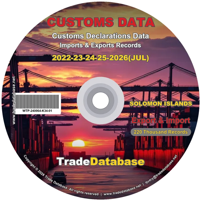 Solomon Islands Customs Data 2022-2026 (Export & Import) CD