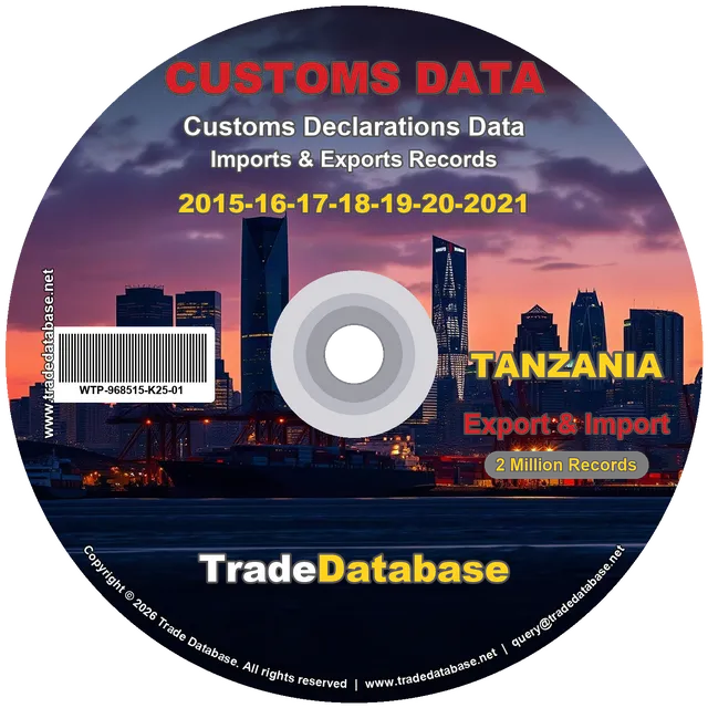 Tanzania Customs Data 2015-2021 (Export & Import) CD