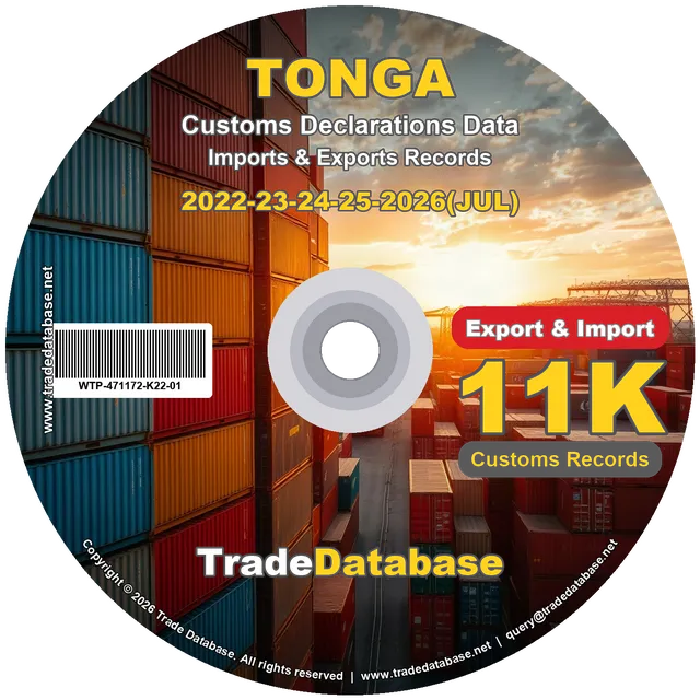 Tonga Customs Data 2022-2026 (Export & Import) CD