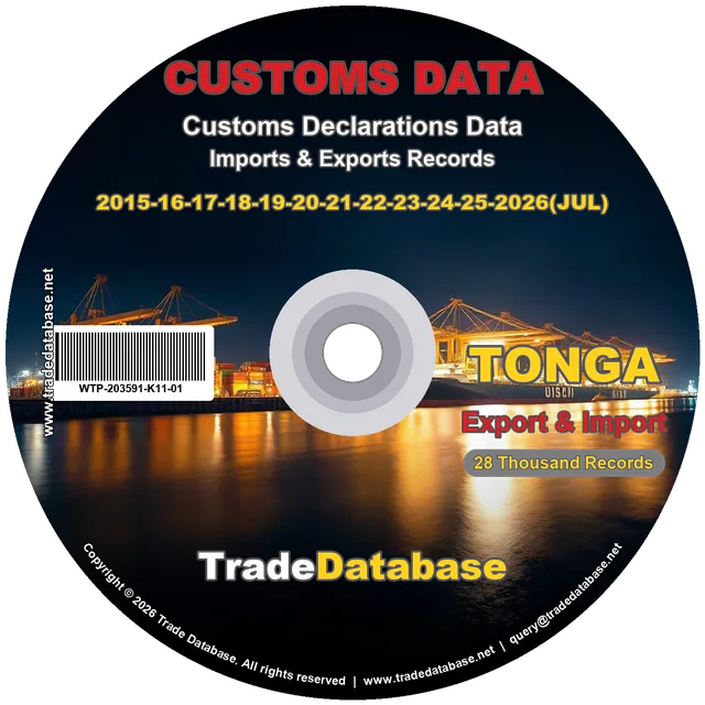 Tonga Customs Data 2015-2026 (Export & Import) CD