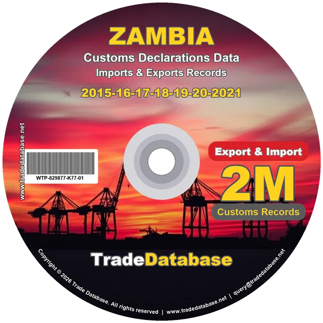 Zambia Customs Data 2015-2021 (Export & Import)